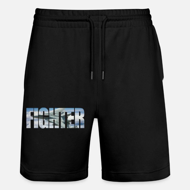Fighter F-14 Tomcat - Stanley/Stella Unisex Bio Joggingshorts Trainer  - Schwarz