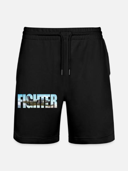 Fighter L-39 Albatros - Stanley/Stella Unisex Bio Joggingshorts Trainer  - Schwarz