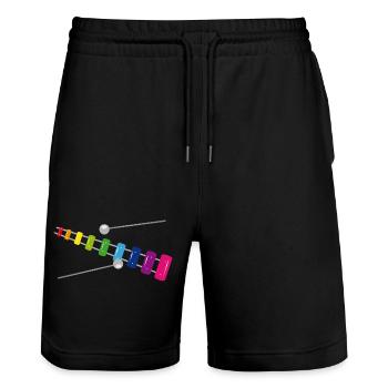 Rainbow Xylophone – Colorful Musical Instrument - Stanley/Stella Trainer Unisex Organic Jogging Shorts - black - Front - Nik (191cm) & Marisol (170cm)