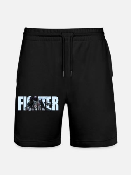 Fighter - Stanley/Stella Trainer Unisex Organic Jogging Shorts - black