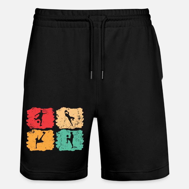 Fußball-Vintage – Solar Pulse - Stanley/Stella Unisex Bio Joggingshorts Trainer  - Schwarz