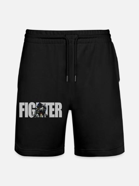 Fighter - Stanley/Stella Unisex Bio Joggingshorts Trainer  - Schwarz