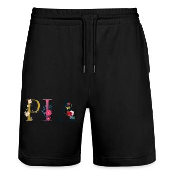 Pia - Short de jogging bio TRAINER Stanley/Stella unisexe - noir - Devant - Nik (191cm) & Marisol (170cm)