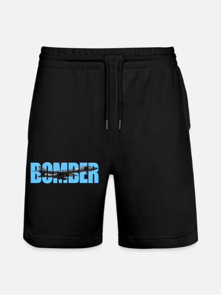 Bomber B-1B Lancer - Stanley/Stella Trainer Unisex Organic Jogging Shorts - black