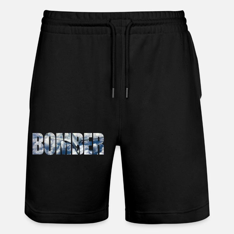 Bomber B-1B Lancer - Stanley/Stella Unisex Bio Joggingshorts Trainer  - Schwarz