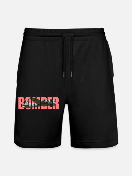 Bomber B-17 Flying Fortress - Stanley/Stella Trainer Unisex Organic Jogging Shorts - black