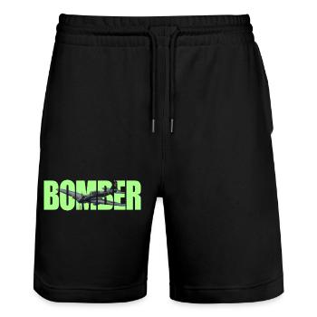 Bomber IL-2 - Stanley/Stella Unisex Bio Joggingshorts Trainer  - Schwarz - Vorne - Nik (191cm) & Marisol (170cm)