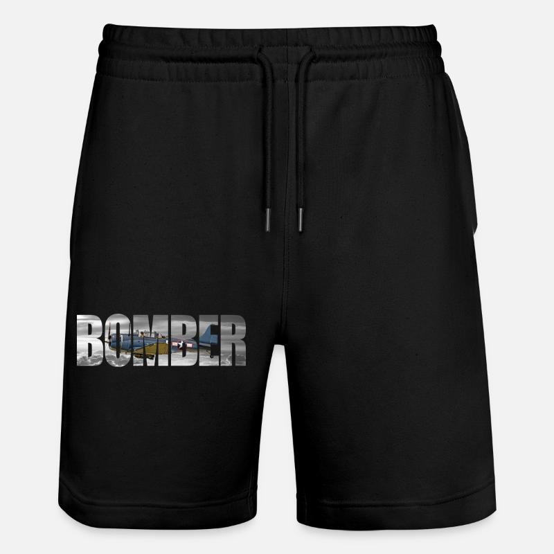Bomber SBD Dauntless - Stanley/Stella Unisex Bio Joggingshorts Trainer  - Schwarz