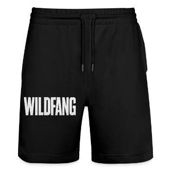 Wildfang - Stanley/Stella Unisex Bio Joggingshorts Trainer  - Schwarz - Vorne - Nik (191cm) & Marisol (170cm)