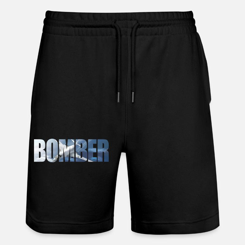Bomber Tu-160 - Stanley/Stella Unisex Bio Joggingshorts Trainer - Schwarz