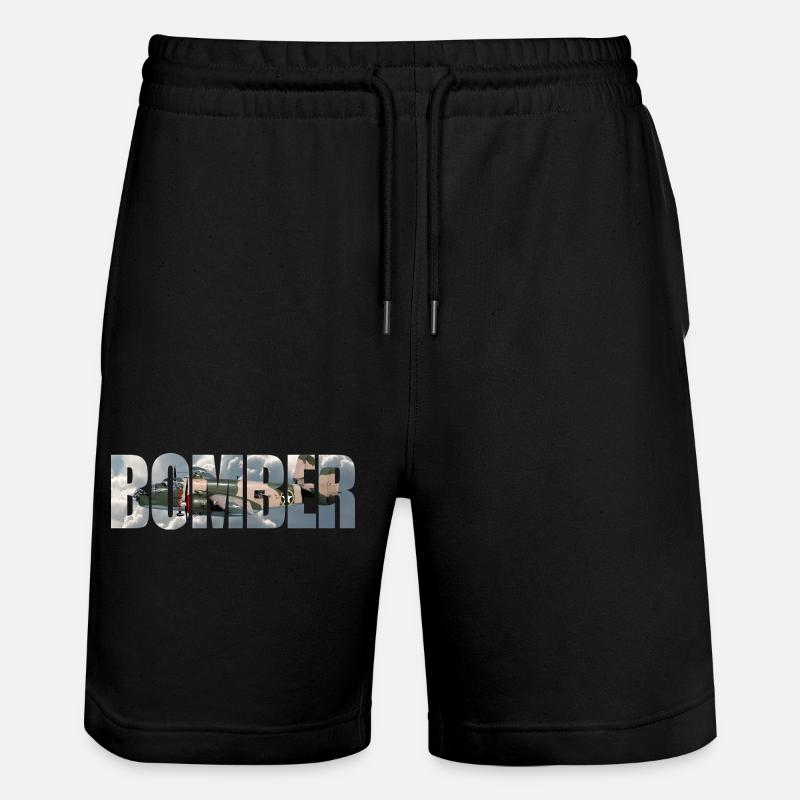 Bomber B-25 Mitchell - Stanley/Stella Unisex Bio Joggingshorts Trainer  - Schwarz