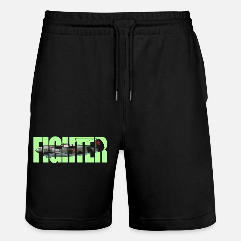 Fighter La-5 - Stanley/Stella Unisex Bio Joggingshorts Trainer  - Schwarz