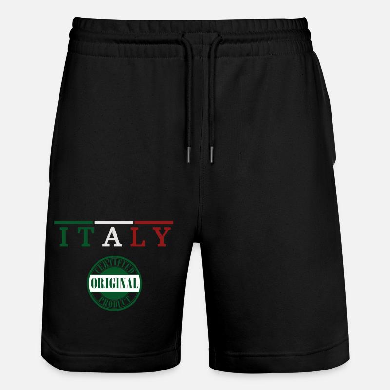 Fierté italienne, drapeau de l’Italie - Short de jogging bio TRAINER Stanley/Stella unisexe - noir