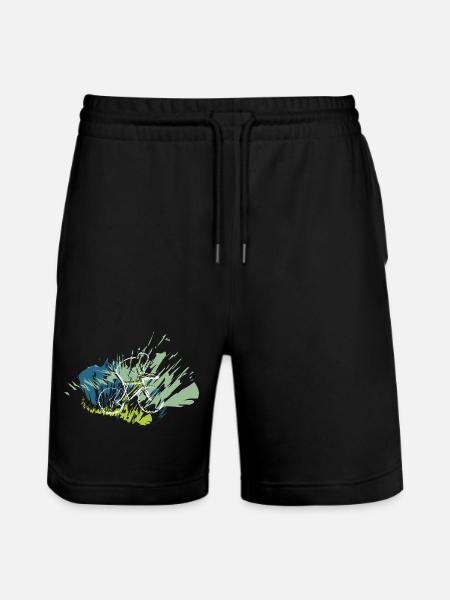 RIKELS Design: Radfahrer 2025 - Stanley/Stella Unisex Bio Joggingshorts Trainer - Schwarz