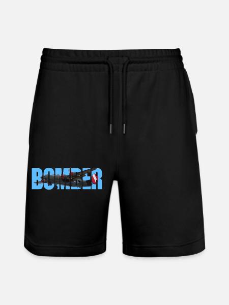 Bomber B-24 Liberator - Stanley/Stella Trainer Unisex Organic Jogging Shorts - black