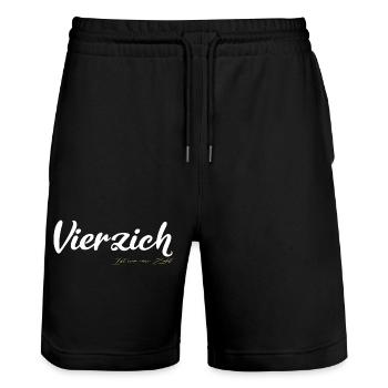 Vierzich Is just a number - Stanley/Stella Trainer Unisex Organic Jogging Shorts - black - Front - Nik (191cm) & Marisol (170cm)