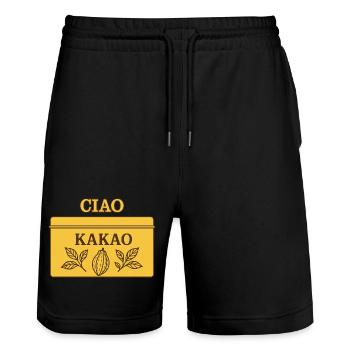 CIAO KAKAO - Stanley/Stella Unisex Bio Joggingshorts Trainer  - Schwarz - Vorne - Nik (191cm) & Marisol (170cm)