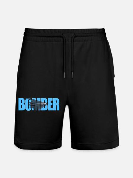Bomber B-2 Spirit - Stanley/Stella Trainer Unisex Organic Jogging Shorts - black