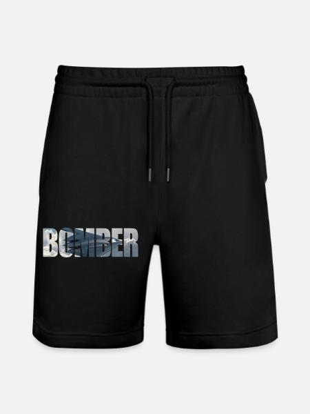 Bomber B-2 Spirit - Stanley/Stella Trainer Unisex Organic Jogging Shorts - black