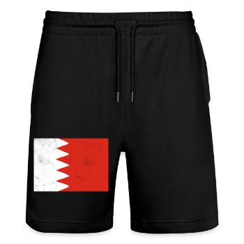 Drapeau de Bahreïn - Short de jogging bio TRAINER Stanley/Stella unisexe - noir - Devant - Nik (191cm) & Marisol (170cm)