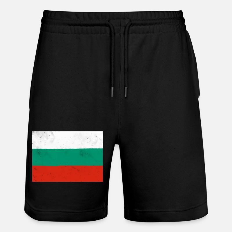 Drapeau de la Bulgarie - Short de jogging bio TRAINER Stanley/Stella unisexe - noir