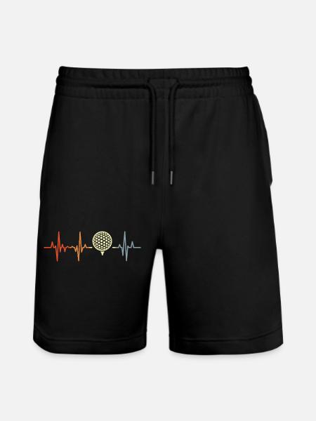 Heartbeat Golf Ball - Stanley/Stella Trainer Unisex Organic Jogging Shorts - black