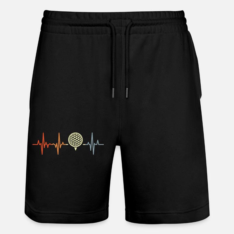 Herzschlag Golf Ball - Stanley/Stella Unisex Bio Joggingshorts Trainer  - Schwarz