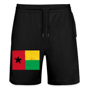 Drapeau de la Guinée-Bissau – Étoile de l’Afrique - Short de jogging bio TRAINER Stanley/Stella unisexe - noir - Devant - Nik (191cm) & Marisol (170cm)