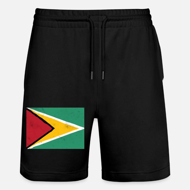 Drapeau du Guyana – Énergie dynamique - Short de jogging bio TRAINER Stanley/Stella unisexe - noir
