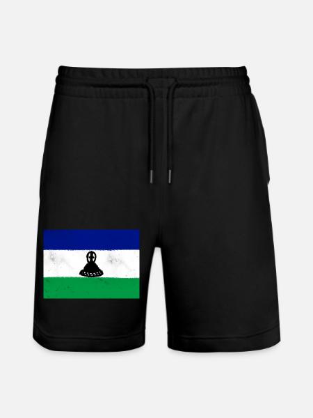Drapeau du Lesotho - Short de jogging bio TRAINER Stanley/Stella unisexe - noir