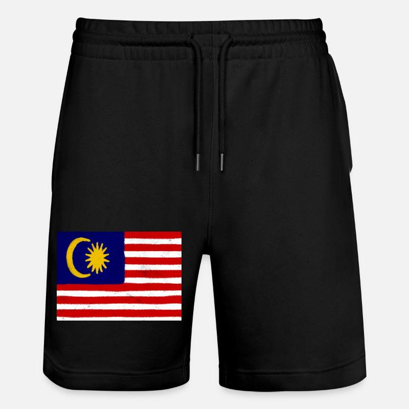 Drapeau de la Malaisie - Short de jogging bio TRAINER Stanley/Stella unisexe - noir