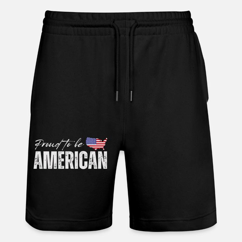 Fier Américain, j’aime l’Amérique - Short de jogging bio TRAINER Stanley/Stella unisexe - noir