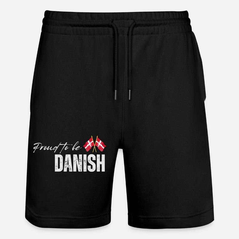 Fier Danois, j’adore le Danemark - Short de jogging bio TRAINER Stanley/Stella unisexe - noir