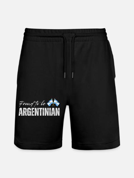 Proud Argentine, I love Argentina - Stanley/Stella Trainer Unisex Organic Jogging Shorts - black