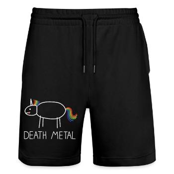 Licorne du Death Metal - Short de jogging bio TRAINER Stanley/Stella unisexe - noir - Devant - Nik (191cm) & Marisol (170cm)
