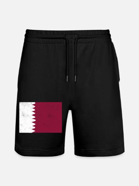 Drapeau du Qatar - Short de jogging bio TRAINER Stanley/Stella unisexe - noir