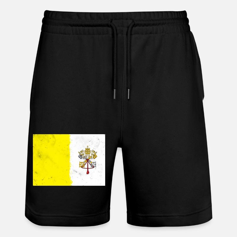 Drapeau du Vatican - Short de jogging bio TRAINER Stanley/Stella unisexe - noir