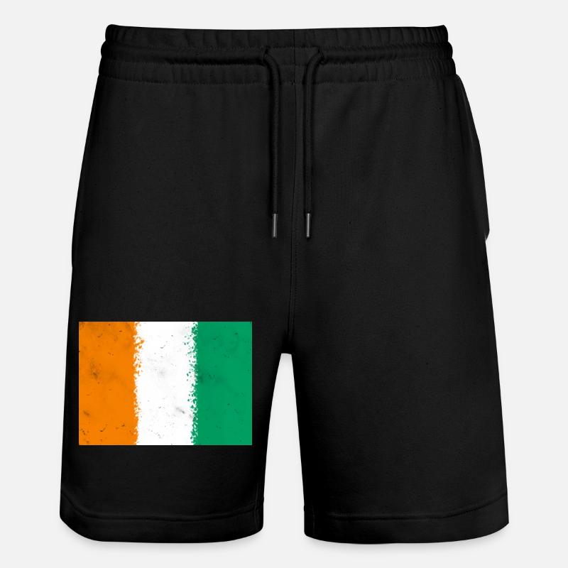 Flagge von Côte d'Ivoire - Stanley/Stella Unisex Bio Joggingshorts Trainer  - Schwarz