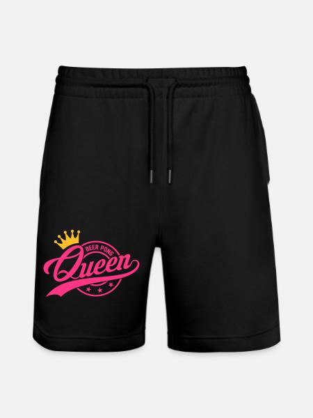 Beer Pong Queen 3 - Stanley/Stella Unisex Bio Joggingshorts Trainer  - Schwarz