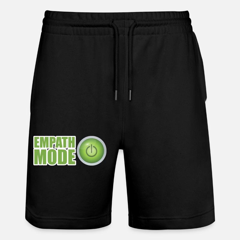 Empath Mode Green Power Button Design - Stanley/Stella Trainer Unisex Organic Jogging Shorts - black