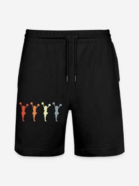 Cheerleader Drawing - Stanley/Stella Trainer Unisex Organic Jogging Shorts - black