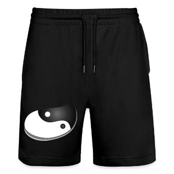 Symbole Yin-Yang en forme de goutte d’eau – Balance Design - Short de jogging bio TRAINER Stanley/Stella unisexe - noir - Devant - Nik (191cm) & Marisol (170cm)