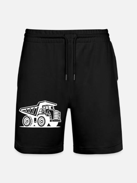 Silhouette de camion minier industriel - Short de jogging bio TRAINER Stanley/Stella unisexe - noir