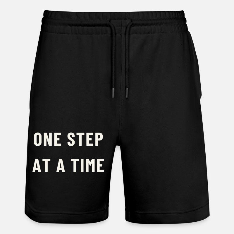 One step at a time - Stanley/Stella Trainer Unisex Organic Jogging Shorts - black