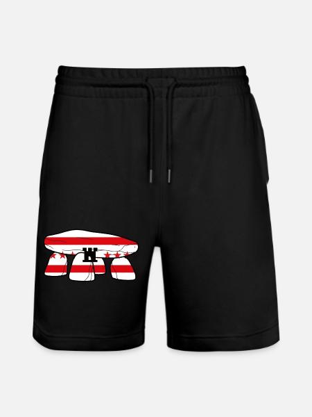 Drenthe Dolmen - Stanley/Stella Trainer Unisex Organic Jogging Shorts - black