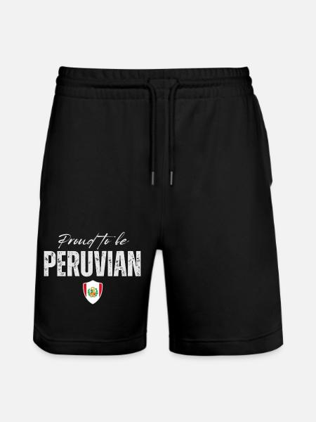 Proud Peruvian, Made in Peru - Stanley/Stella Trainer Unisex Organic Jogging Shorts - black