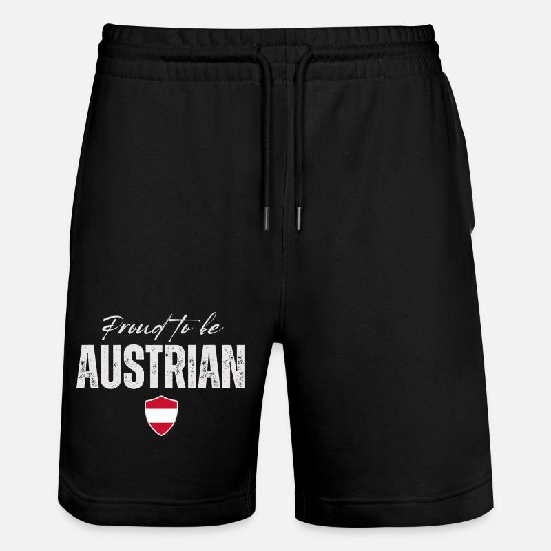 Fier autrichien, fabriqué en Autriche - Short de jogging bio TRAINER Stanley/Stella unisexe - noir