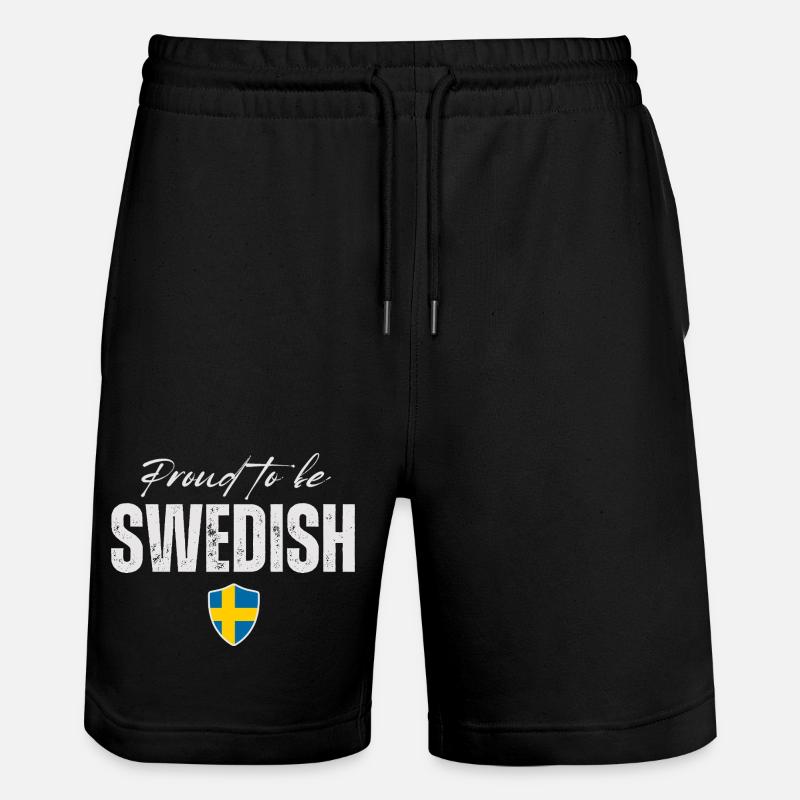 Fier Suédois, fabriqué en Suède - Short de jogging bio TRAINER Stanley/Stella unisexe - noir
