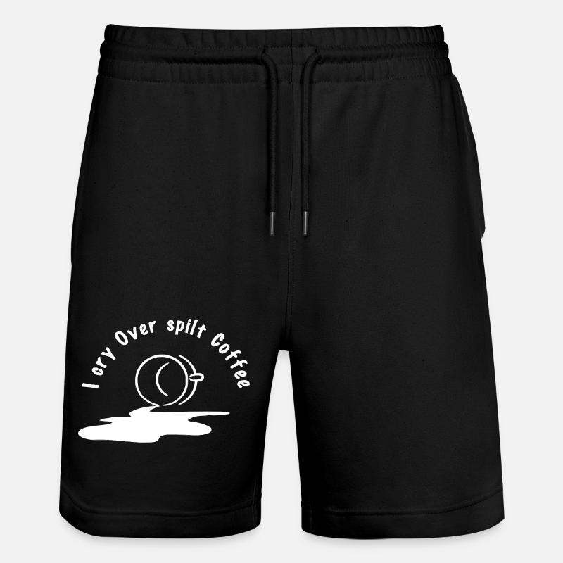 Cosmic Moon Coffee Design - Stanley/Stella Trainer Unisex Organic Jogging Shorts - black