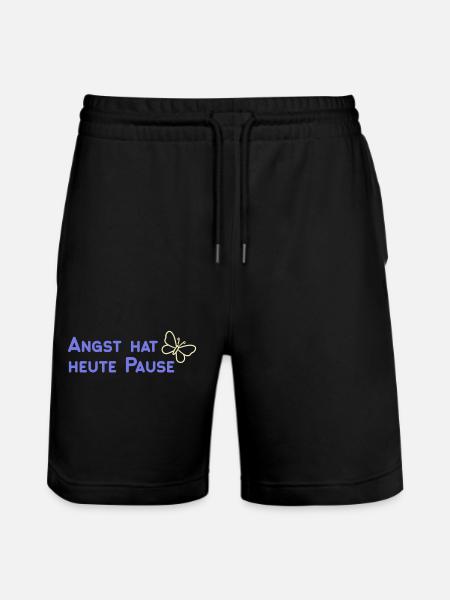Angst hat heute Pause - Stanley/Stella Unisex Bio Joggingshorts Trainer  - Schwarz